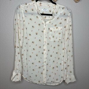 Equipment Silk Floral Blouse Button Down Sz S